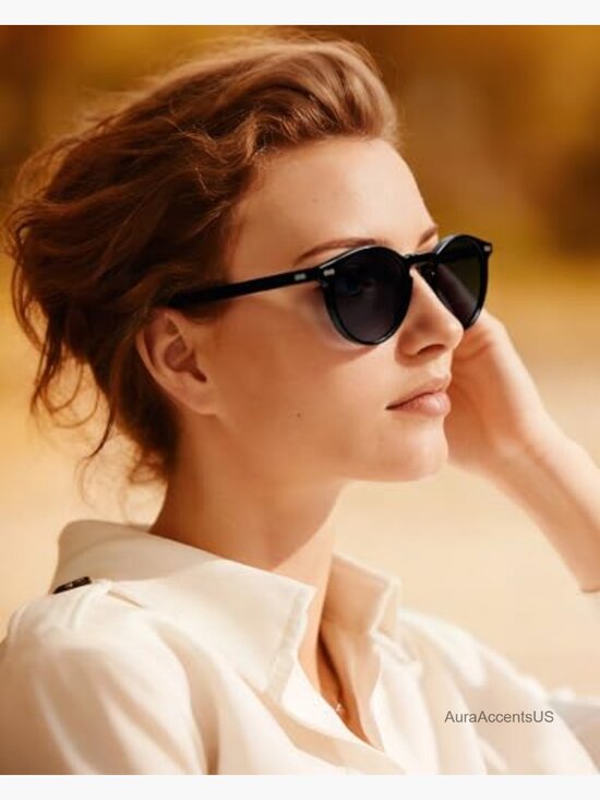 Polarized Acetate Sunglasses UV400 Protection Retro Round main image 5
